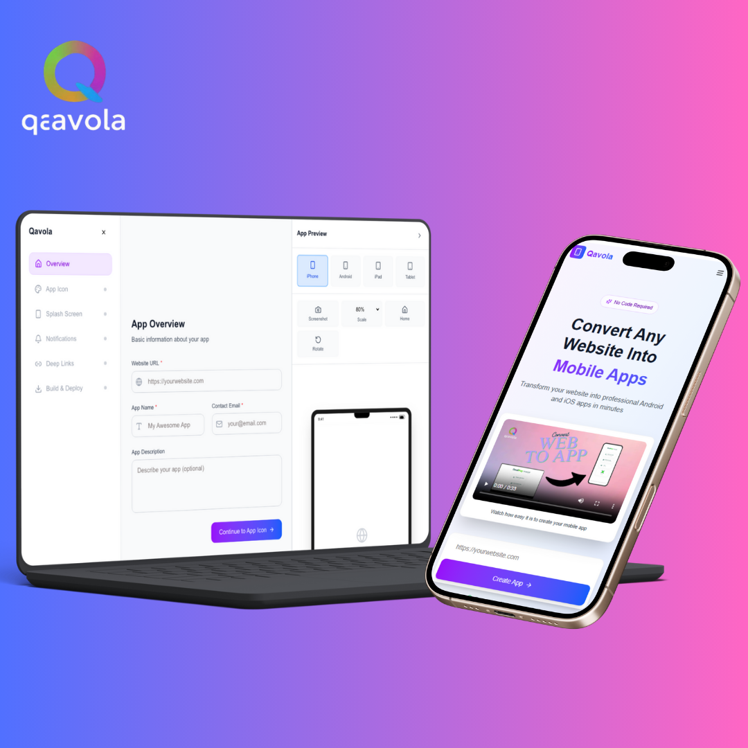 Qavola Webstie Portfolio